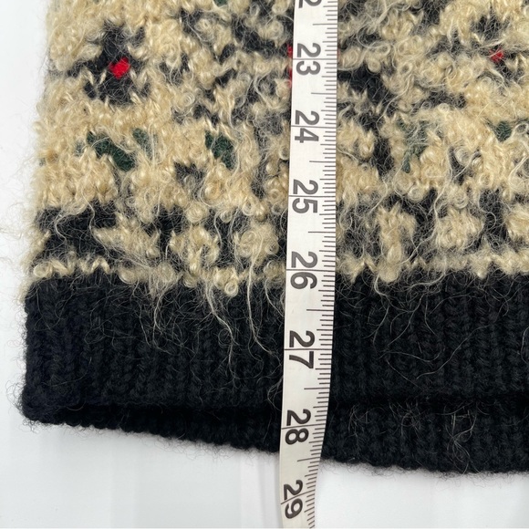 Vtg Jones New York Sweater Womens Medium Wool Mohair Quarter Zip Hand Knit 90s - Picture 12 of 12